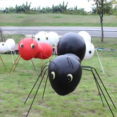 園林戶外不銹鋼抽象創(chuàng)意定制螞蟻昆蟲裝飾擺件