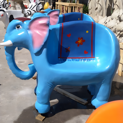卡通休閑椅玻璃鋼創(chuàng)意小象動物座椅商場美陳戶外擺件