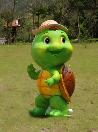 定制玻璃鋼卡通烏龜?shù)袼苡變簣@商場(chǎng)游樂(lè)園美陳裝飾品