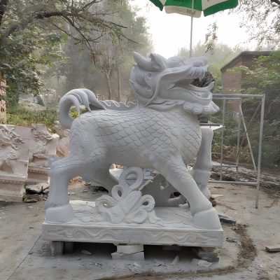 陵園大理石石辟邪動(dòng)物神獸麒麟雕塑