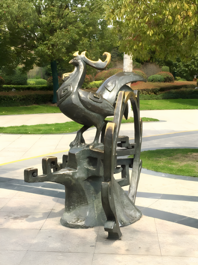 酉雞鑄銅十二生肖動物銅雕