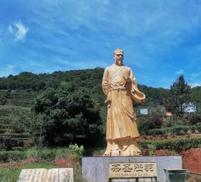 景區(qū)景點大型古代名人景觀茶圣陸羽石雕塑