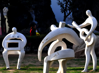 公園不銹鋼抽象樂隊(duì)雕塑