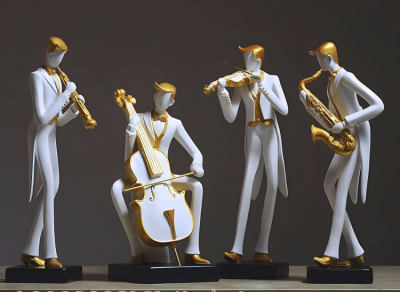 商場(chǎng)大廳玻璃鋼音樂(lè)人物雕塑