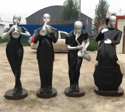 園林戶外玻璃鋼音樂人物雕塑