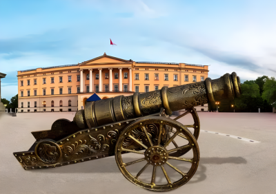 玻璃鋼仿銅大炮雕塑