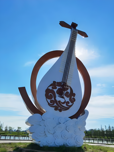 不銹鋼琵琶景觀雕塑