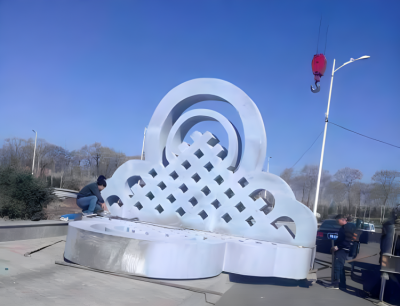 不銹鋼中國(guó)結(jié)造型雕塑