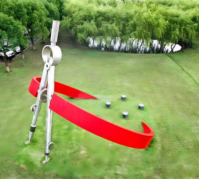 不銹鋼圓規(guī)景觀雕塑