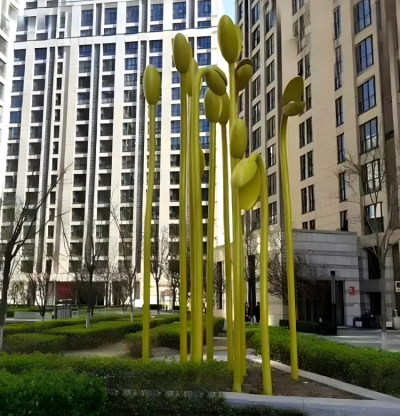 不銹鋼黃豆芽，豆芽雕塑