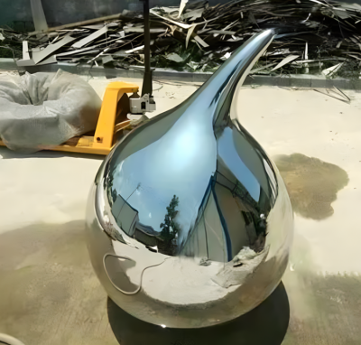 鏡面不銹鋼豆芽、水滴雕塑