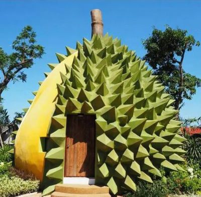 玻璃鋼仿真榴蓮造型屋子