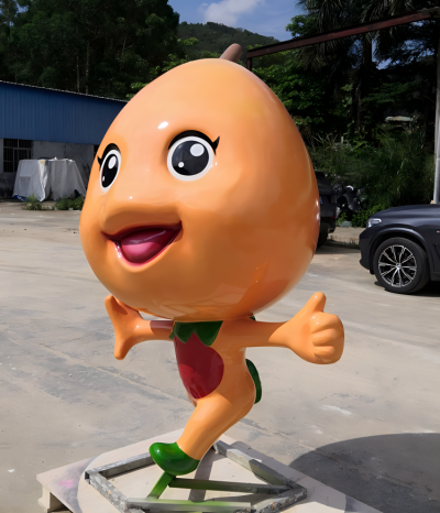 玻璃鋼卡通枇杷公仔雕塑
