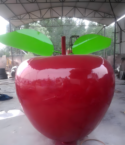 玻璃鋼仿真蘋果雕塑