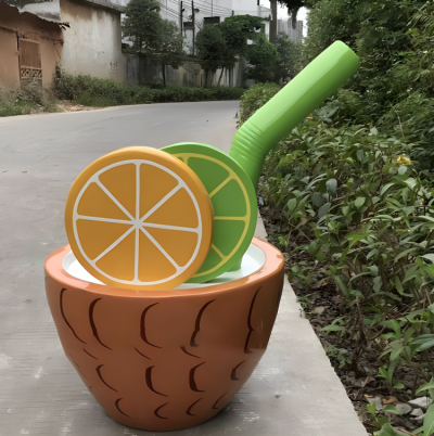 玻璃鋼卡通造型冷飲美陳雕塑