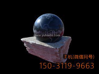 單層紅色、黑色大理石風水球